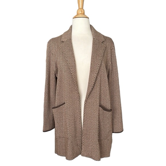 J. Crew Jackets & Blazers - J. CREW Sophie Open Front Chevron Sweater Blazer, Small